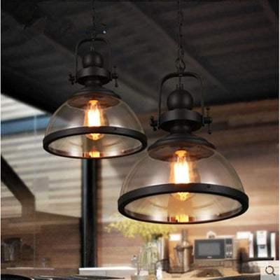 Lámpara Colgante Industrial Retro de Acero y Vidrio para Restaurantes y Hoteles - Image 6