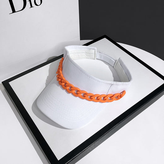 Gorra de Red Vacía con Cadena Dorada - Protección Solar Estilo Verano - Image 7