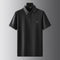 Polo Oversize de Seda Helada para Hombre - Manga Corta con Solapa Relajada