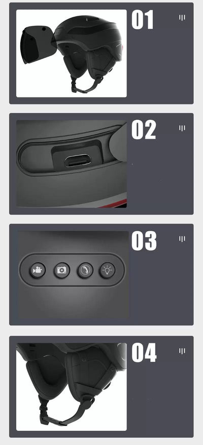Casco para Ciclismo con Cámara Integrada y Luz Trasera Inteligente - Image 8