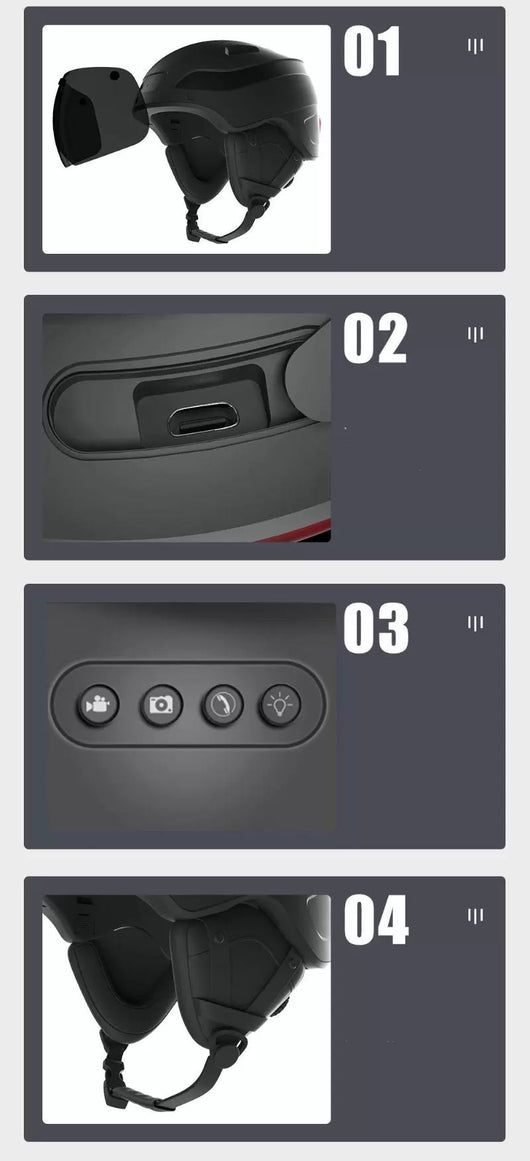 Casco para Ciclismo con Cámara Integrada y Luz Trasera Inteligente - Image 8