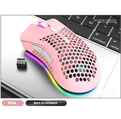 Ratón Inalámbrico Gaming con Diseño Hueco y Carga Luminosa - Image 4