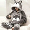 Men's Plus Size Thick Pajamas with Children's Print