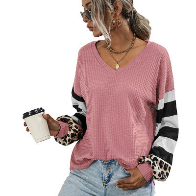 Camiseta Manga Larga Rayas Cosidas Mujer - Image 6