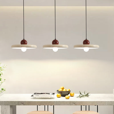 Lámpara Colgante Minimalista de Hierro en Tonos Crema para Sala - Image 3