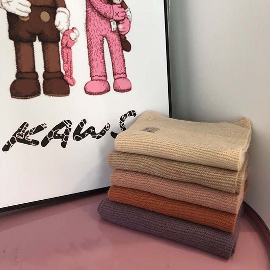 Bufanda Tejida Suave en Colores Lisos - Abrigo Versátil para Mujer - Image 27
