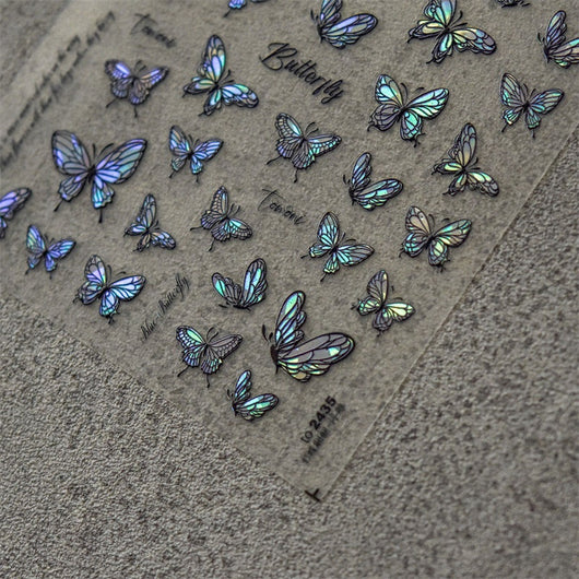 Stickers de Uñas 5D con Mariposas en Relieve - Adhesivos Impermeables y Duraderos - Image 9