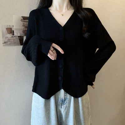 Cardigan Tejido Mujer Cuello V Slim Fit Hombros Rectos - Image 2
