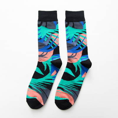 Calcetines Cortos Estampado Geometría Pollo Divertidos de Algodón - Image 12