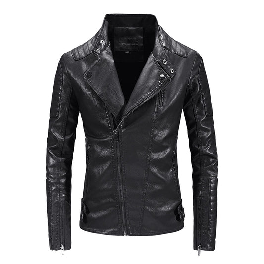 Chaqueta de Cuero PU con Forro Polar para Hombre - Estilo Moderno - Image 2
