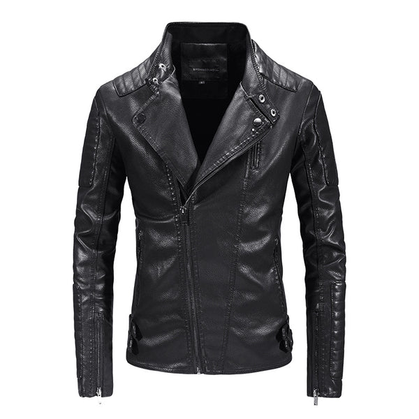 Chaqueta de Cuero PU con Forro Polar para Hombre - Estilo Moderno