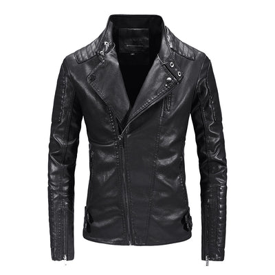 Chaqueta de Cuero PU con Forro Polar para Hombre - Estilo Moderno - Image 2