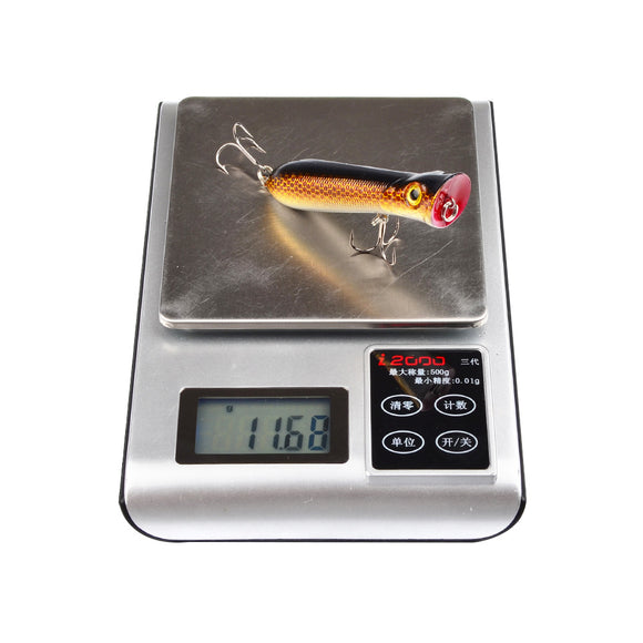 Señuelo de Pesca Artificial Negro 8CM - Anzuelo Resistente 12g