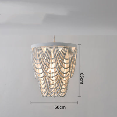 Lámpara de Techo Bohemia con Cuentas de Madera - Image 8