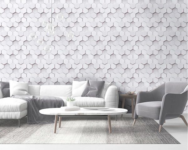 Papel Tapiz Autoadhesivo con Diseño Geométrico