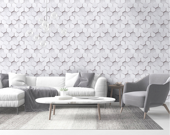Papel Tapiz Autoadhesivo con Diseño Geométrico