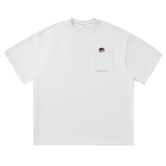 Camiseta de Algodón Puro con Diseño Bordado para Hombre - Image 5