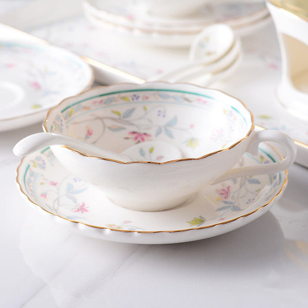 Juego de Tazas de Café Estilo Europeo en Cerámica