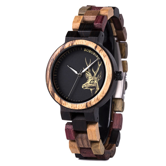 Reloj de Cuarzo Retro de Madera para Parejas Estudiantes - Image 10