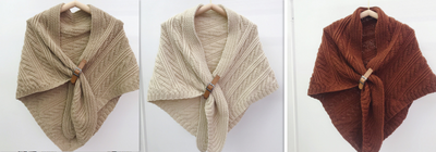 Poncho Triangular de Cuero Hueco Estilo Coreano - Abrigo Elegante de Color Liso - Image 14