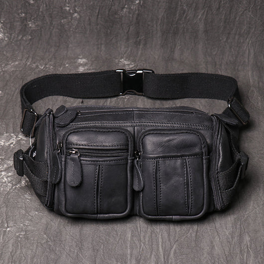 Bolsa de Pecho Hombre Cuero Gamuza Gran Capacidad - Image 16