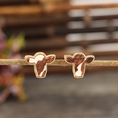 Aretes de Cabeza de Ganado Estilo Oeste Retro - Image 6
