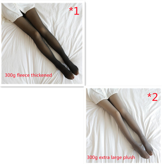 Leggings Térmicos Translúcidos Talla Grande con Forro Polar - Pantimedias Cálidas para Invierno - Image 25