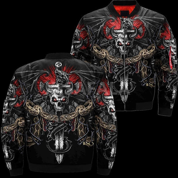 Sudadera con Capucha y Bolsillo Estampado Calavera