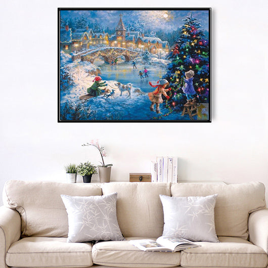 Pintura de Diamantes 5D Navidad en la Ciudad - Image 2