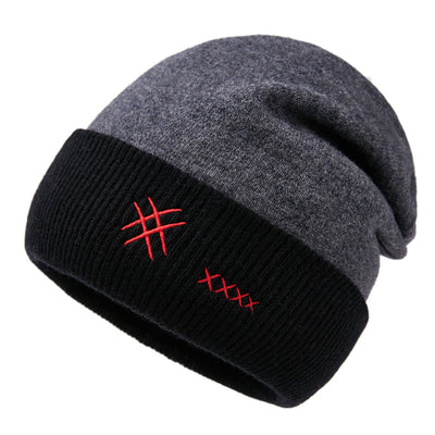 Gorro Tejido Minimalista para Hombre - Diseño Bordado con Letras, Cálido para Otoño e Invierno - Image 7