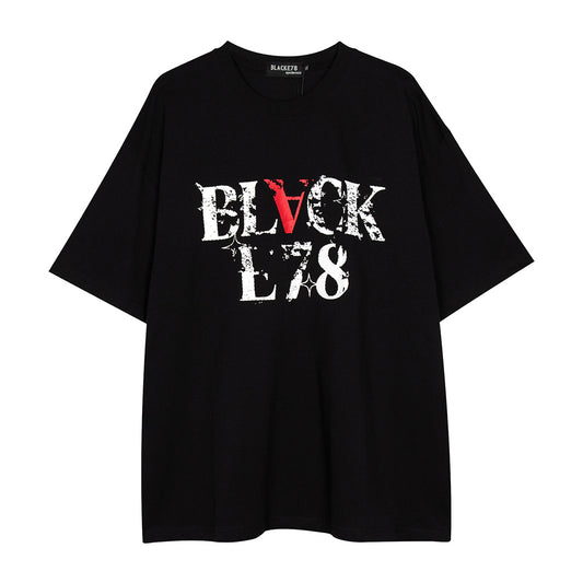 Playera Casual con Estampado de Letras para Hombre