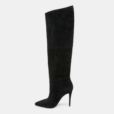 Botas Stiletto Plisadas Hasta la Rodilla - Image 17