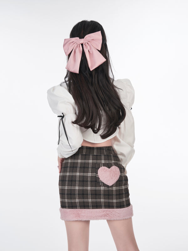 Falda Cuadriculada Cintura Alta Love Hot Girl