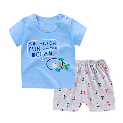 Traje Infantil de Algodón con Manga Corta para Bebé - Image 26