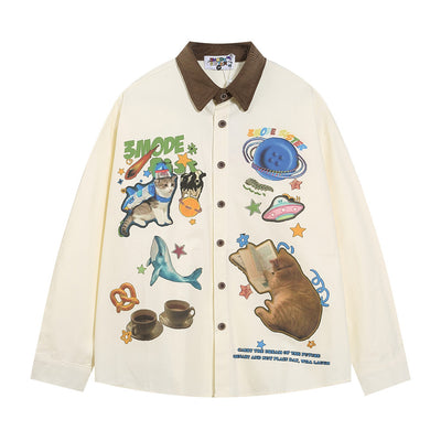 Camisa Casual de Manga Larga con Estampado Infantil - Image 5