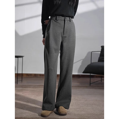 Pantalones de Vestir Casual con Corte Recto y Caída Fluida - Image 3