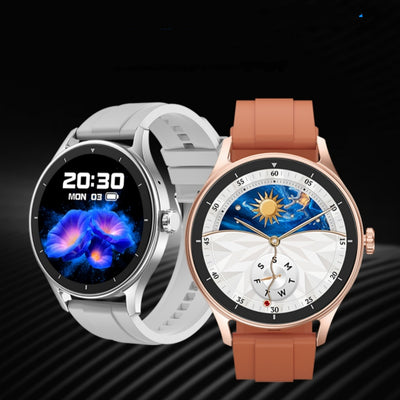 Reloj Deportivo Bluetooth con Doble Correa de Acero Inoxidable Pulido