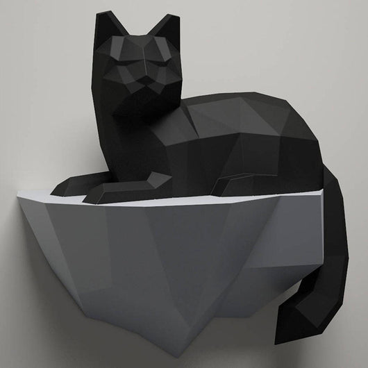Escultura de Gato en Piedra - Pieza Artesanal Decorativa - Image 4