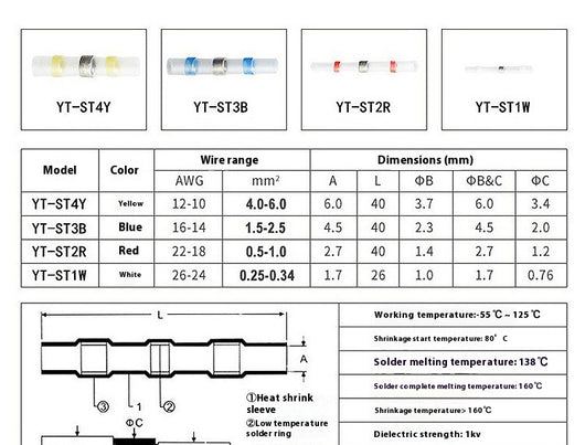 Terminal Termoencogible Impermeable sin Soldadura para Conexiones Rápidas - Image 14