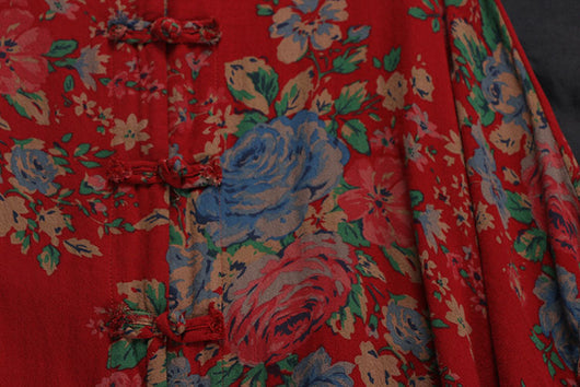 Camisa Retro Étnica con Cuello Mao y Estampado Floral - Image 13
