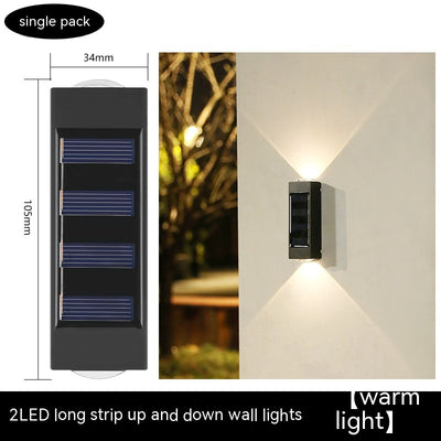 Lámpara Solar Doble de Pared para Exterior - Iluminación Impermeable para Jardín - Image 4
