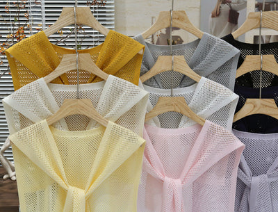 Chaleco Tejido Coordinado - Conjunto 3 Piezas Camisa y Falda - Image 35