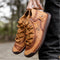 Botas Outdoor de Cuero Cosidas a Mano - Zapatos Oversize para Hombre