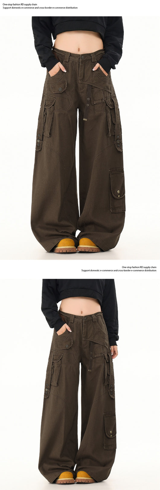 Pantalones Casuales Holgados Estilo Urbano con Bolsillos Múltiples - Image 13