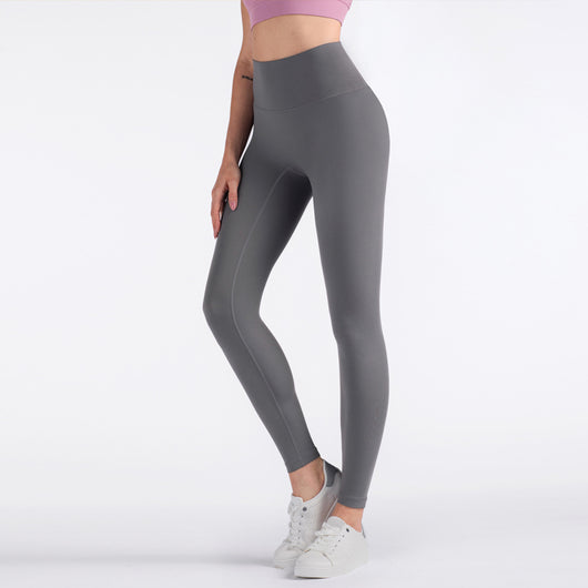 Pantalones de Yoga Cintura Alta Beige - Image 19