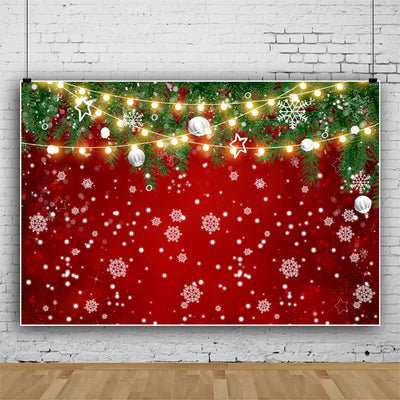Fondo Navideño Rojo con Copos de Nieve para Fotografía y Video - Image 3
