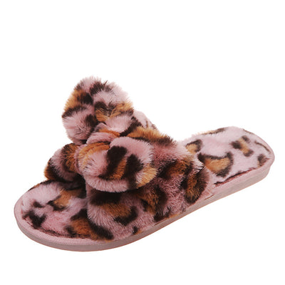 Pantuflas Abiertas con Estampado de Leopardo y Pelaje Suave - Image 12