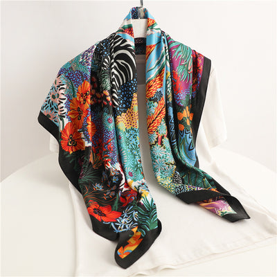Pañuelo Cuadrado Retro Estampado para Mujer - Diseño Clásico - Image 13
