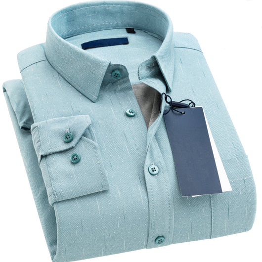 Camisa de Invierno para Hombre con Forro de Terciopelo - Estilo Casual Ejecutivo - Image 15