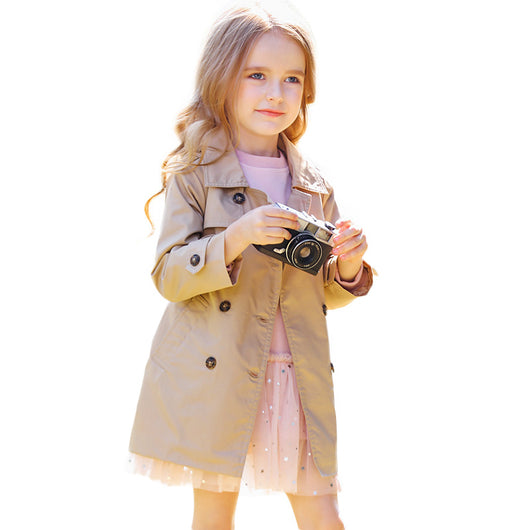 Abrigo Trinchera Clásico para Niñas - Estilo Británico - Image 3